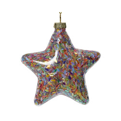 Glass bauble Star - 9 x 9,5 cm