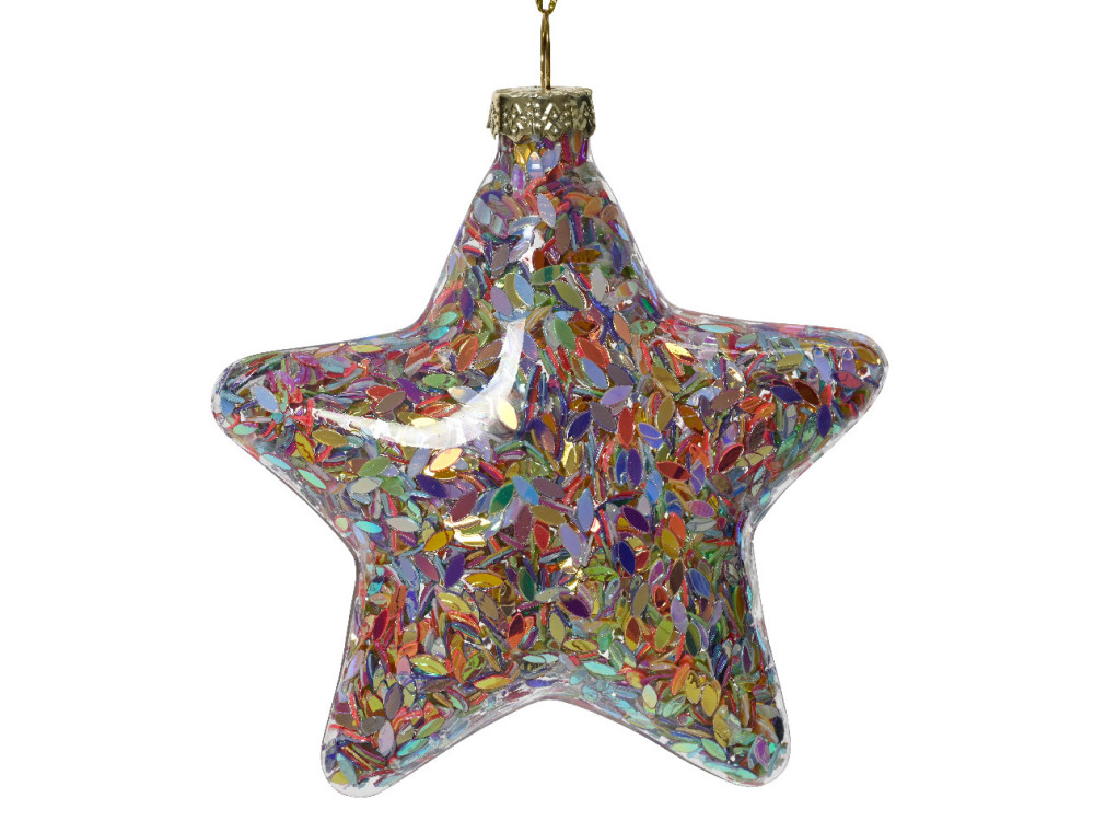 Glass bauble Star - 9 x 9,5 cm
