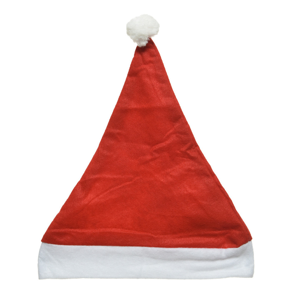 Santa hat with pompom - red, 40 cm
