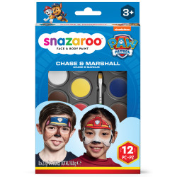 Zestaw do malowania twarzy Chase i Marshall - Snazaroo - 12 szt.