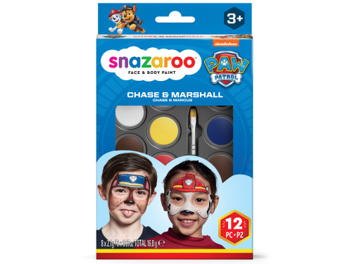 Zestaw do malowania twarzy Chase i Marshall - Snazaroo - 12 szt.