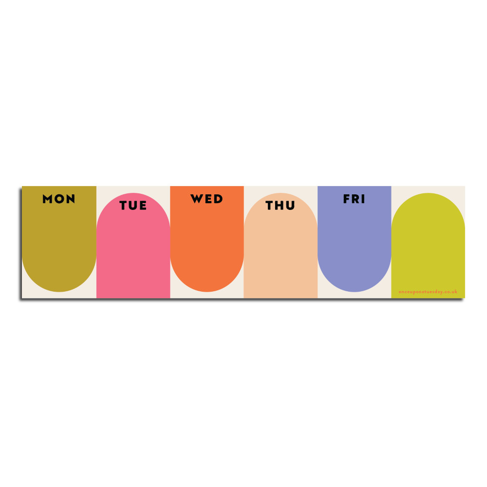 Weekly planner Keyboard Bright Arches - Once Upon a Tuesday
