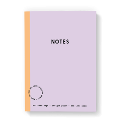 Notebook Lilac A5 - Once Upon a Tuesday - ruled, softcover, 100 g, 60 pages
