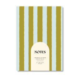 Notebook Avocado Stripe A5 - Once Upon a Tuesday - ruled, softcover, 100 g, 60 pages