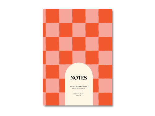 Notebook Peach & Cherry A5 - Once Upon a Tuesday - ruled, softcover, 100 g, 60 pages