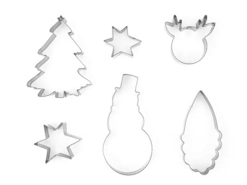 Zestaw foremek do glinek i mas plastycznych Merry Christmas - 6 szt.