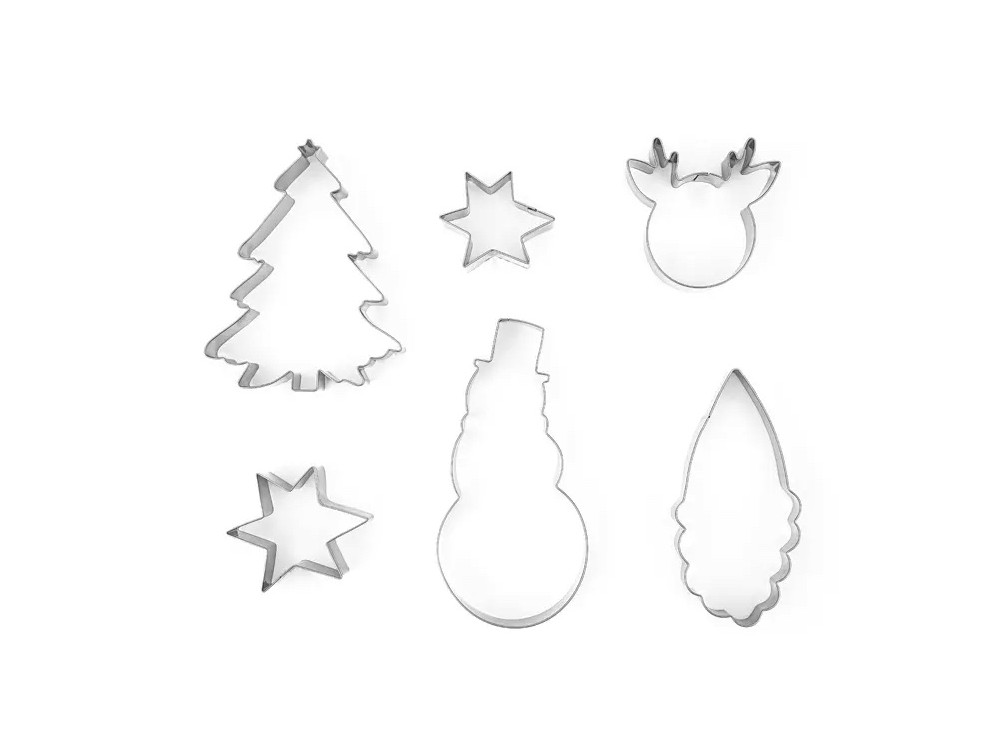 Zestaw foremek do glinek i mas plastycznych Merry Christmas - 6 szt.