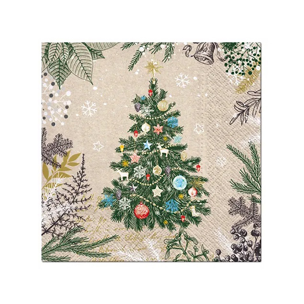 Serwetki ozdobne - Paw - Vintage Christmas Tree, 20 szt.