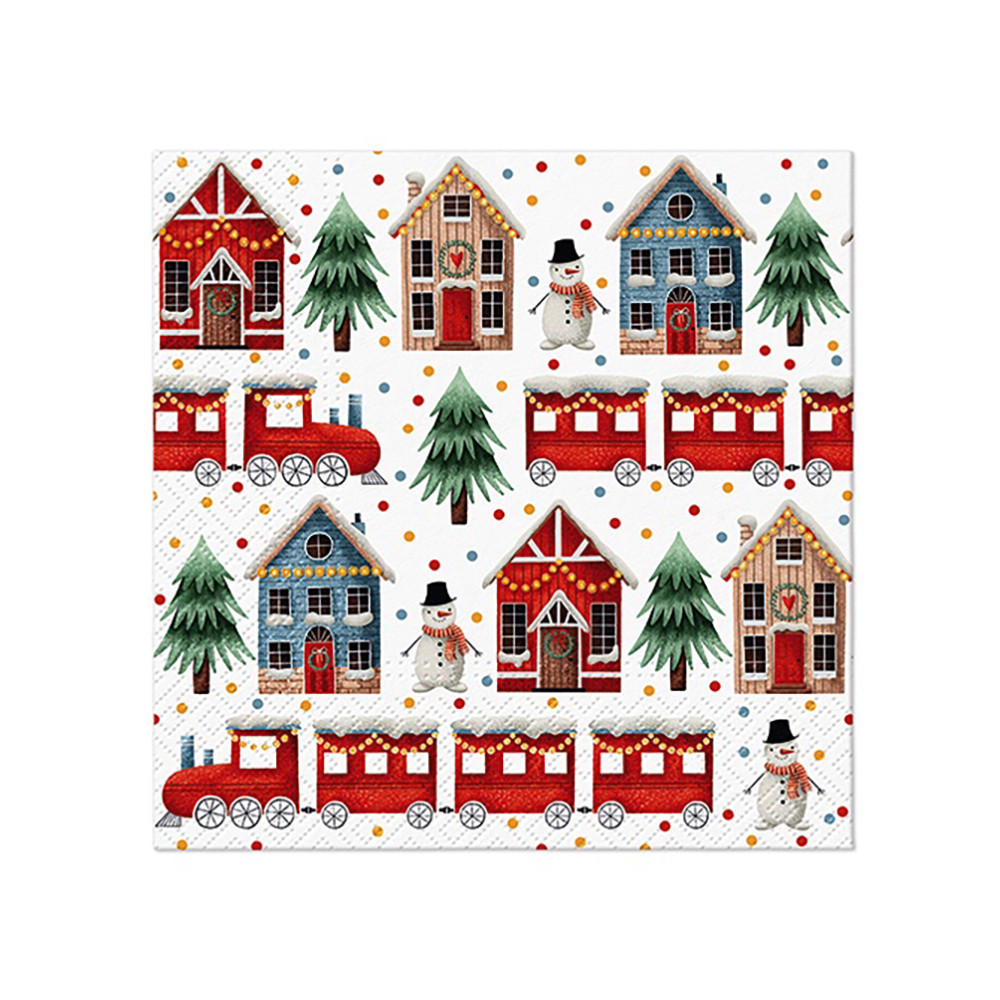 Decorative napkins - Paw - Cozy Christmas Town, 20 pcs.