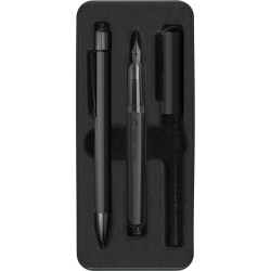 Zestaw prezentowy Hexo pióro wieczne i długopis - Faber-Castell - Matt Black
