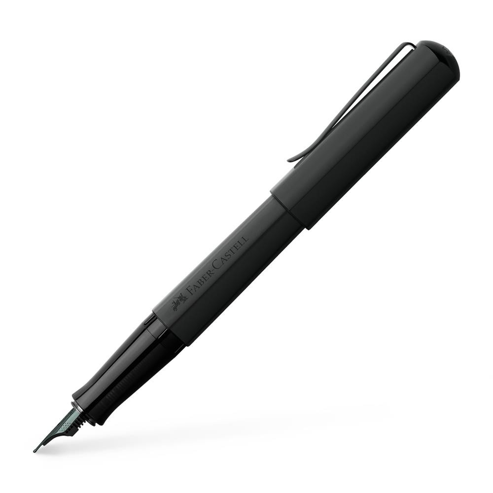 Gift set with Hexo fountain pen and ballpoint pen - Faber-Castell - Black matt