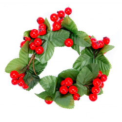 Christmas wreath with rowan - 15 cm