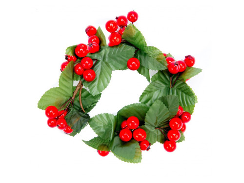 Christmas wreath with rowan - 15 cm