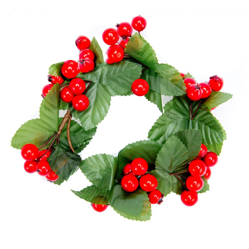 Christmas wreath with rowan - 15 cm