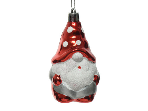 Zawieszka choinkowa nietłukąca Święty Mikołaj - 4,5 x 8,5 cm, 2 szt.