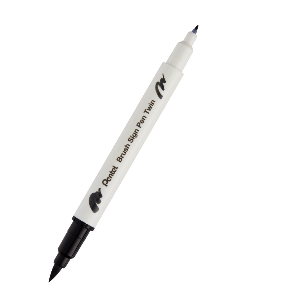 Double-sided marker Brush Sign Pen Twin - Pentel - black