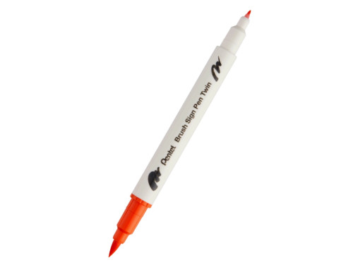 Double-sided marker Brush Sign Pen Twin - Pentel - orange