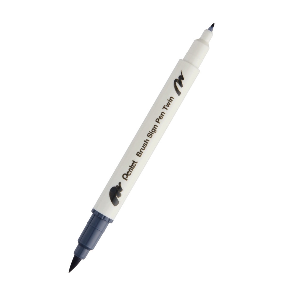 Double-sided marker Brush Sign Pen Twin - Pentel - light grey