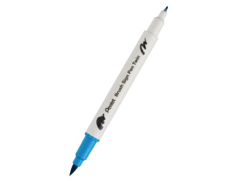 Double-sided marker Brush Sign Pen Twin - Pentel - turquoise