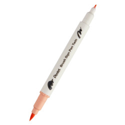 Double-sided marker Brush Sign Pen Twin - Pentel - light orange