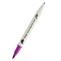 Double-sided marker Brush Sign Pen Twin - Pentel - magenta