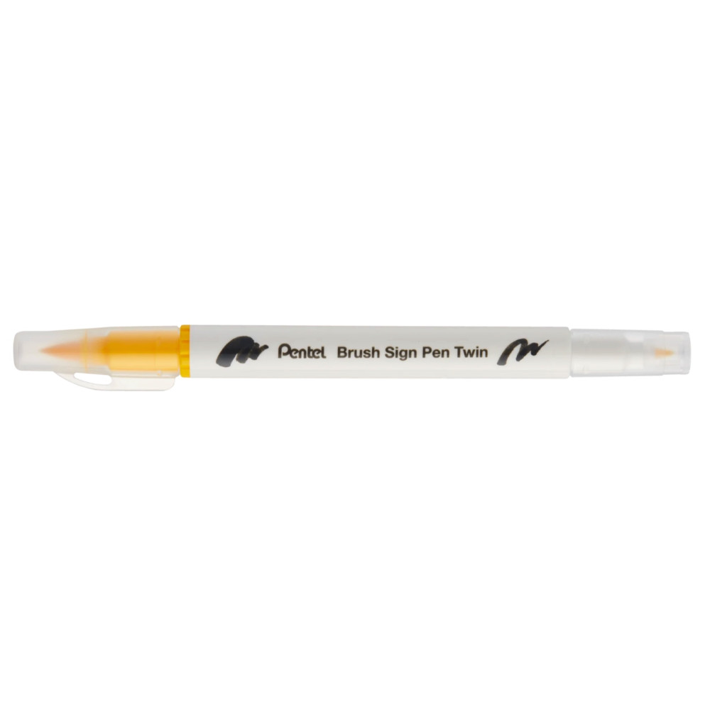 Double-sided marker Brush Sign Pen Twin - Pentel - yellow