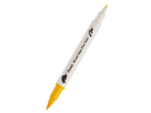 Double-sided marker Brush Sign Pen Twin - Pentel - yellow