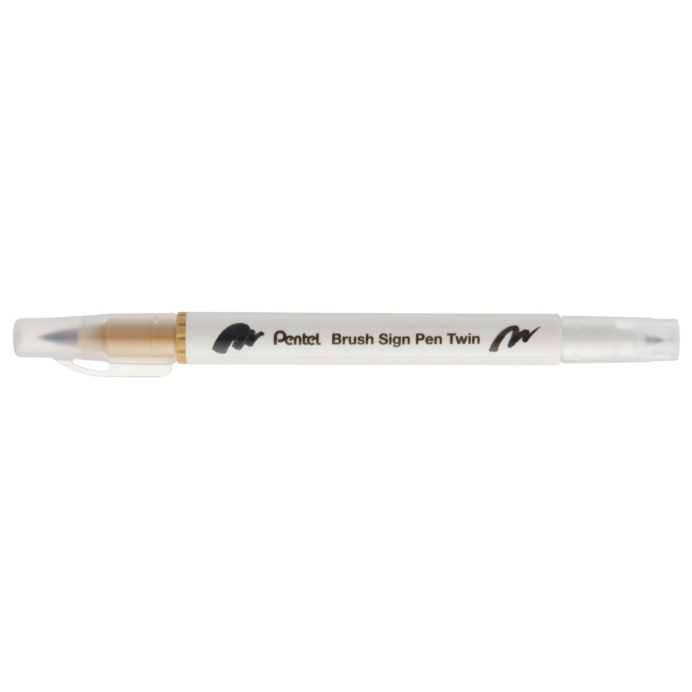 Double-sided marker Brush Sign Pen Twin - Pentel - beige