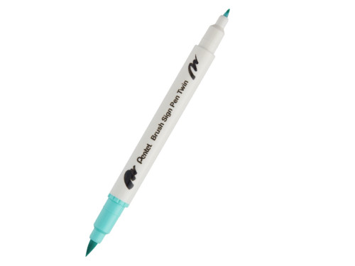 Double-sided marker Brush Sign Pen Twin - Pentel - emerald