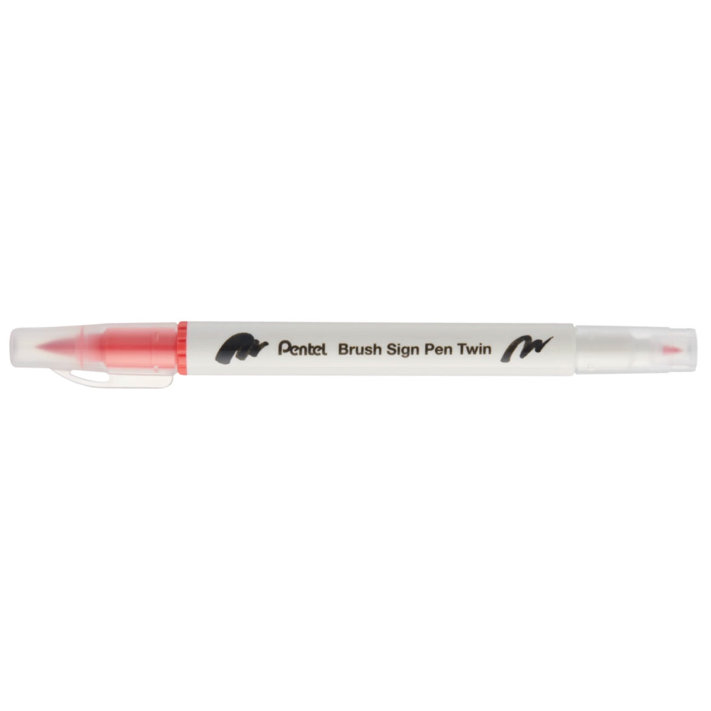 Double-sided marker Brush Sign Pen Twin - Pentel - coral pink