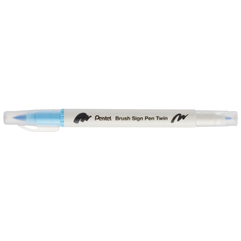 Double-sided marker Brush Sign Pen Twin - Pentel - light sky blue