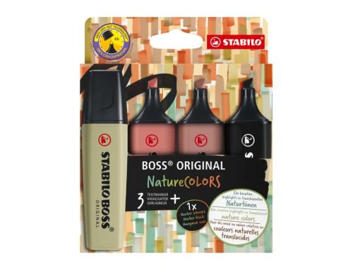 Zestaw zakreślaczy Boss Original Nature Colors 1 - Stabilo - 4 kolory
