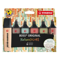 Set of Boss Original Nature Colors Highlighters - Stabilo - 6 pcs.