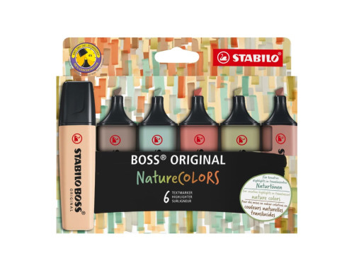 Set of Boss Original Nature Colors Highlighters - Stabilo - 6 pcs.