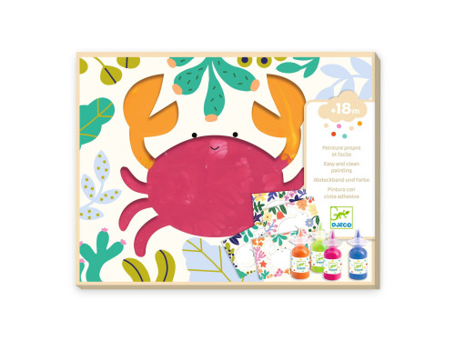 Set of finger paints for children Ocean - Djeco - 4 colors