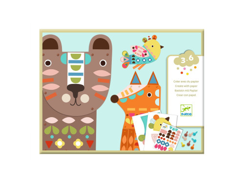 Set of collages for kids Animals - Djeco