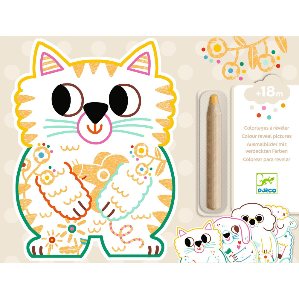 Set of coloring sheets Household Animals - Djeco - 12 pcs.