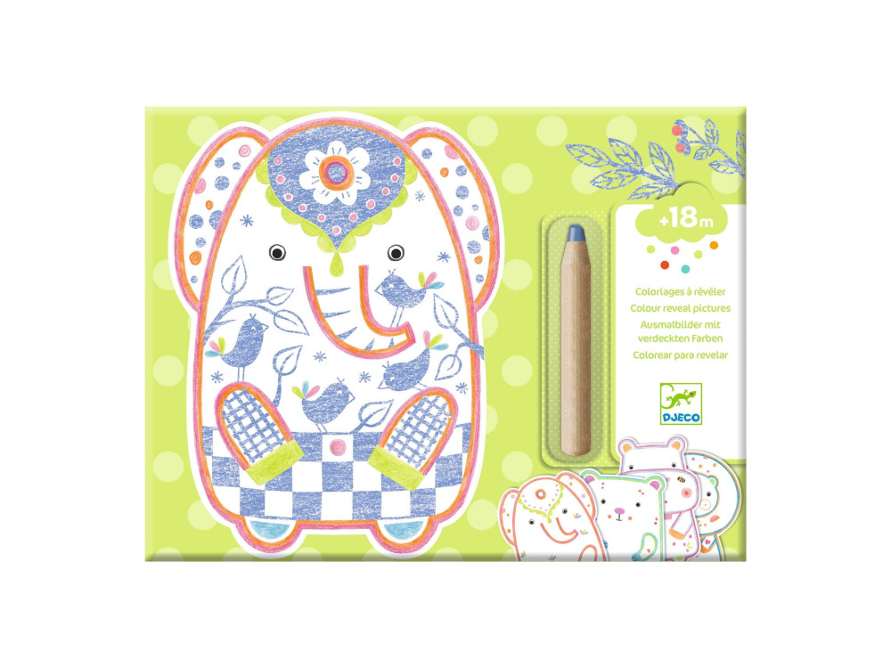 Set of coloring sheets Wild Animals - Djeco - 12 pcs.