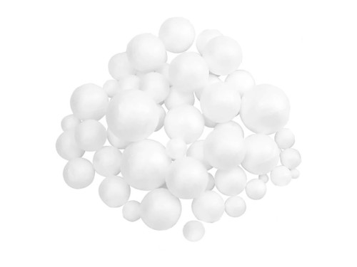 Styrofoam balls - white, 1-2,5 cm, 50 pcs.