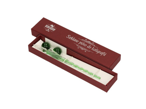 Glass dipped pen in box - Koh-I-Noor - green