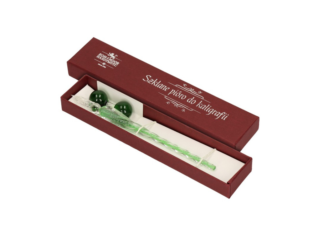 Szklane pióro do kaligrafii w pudełku - Koh-I-Noor - zielone