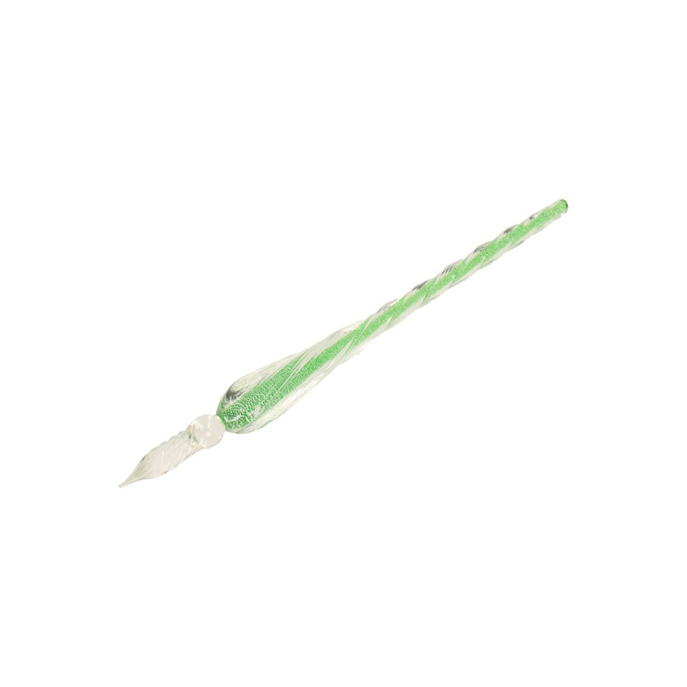 Glass dipped pen in box - Koh-I-Noor - green