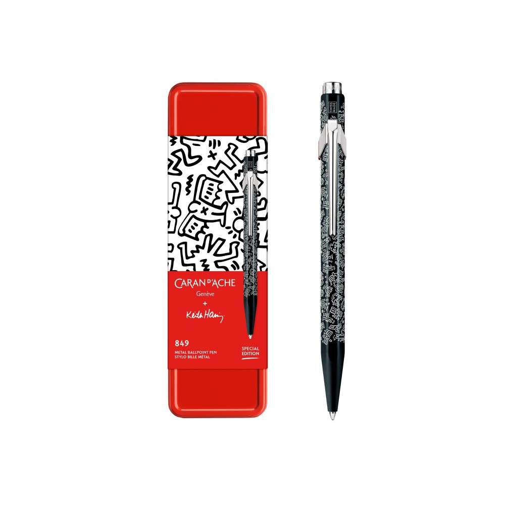 849 Keith Haring ballpoint pen with case - Caran d'Ache - Black & White