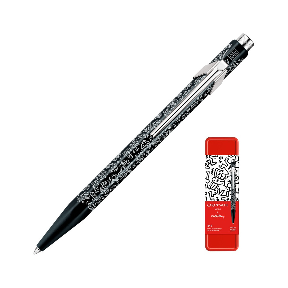 Długopis 849 Keith Haring z etui - Caran d'Ache - Black & White