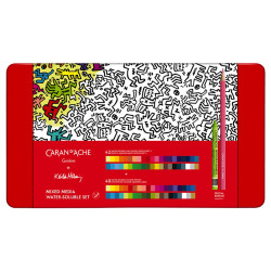 Zestaw kredek akwarelowych Keith Haring - Caran d'Ache - 82 szt.