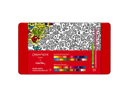 Set of watercolor pencils Keith Haring - Caran d'Ache - 82 pcs.