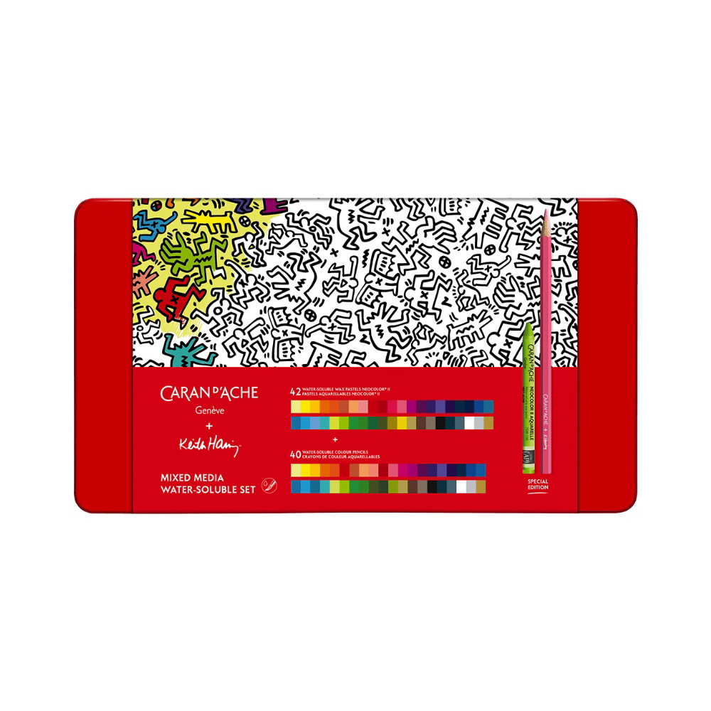 Set of watercolor pencils Keith Haring - Caran d'Ache - 82 pcs.