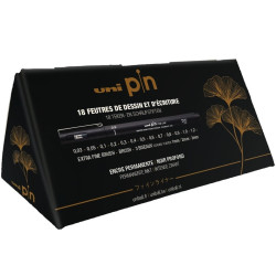 Set of fineliner Pen Pin 200 - Uni - black, 18 pcs.