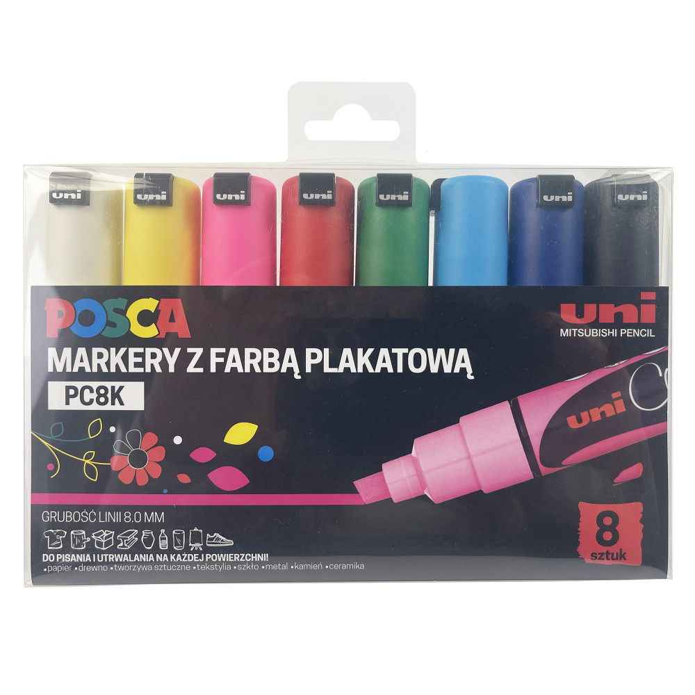 Set of Paint Posca Markers PC-8K - Uni - 8 pcs.