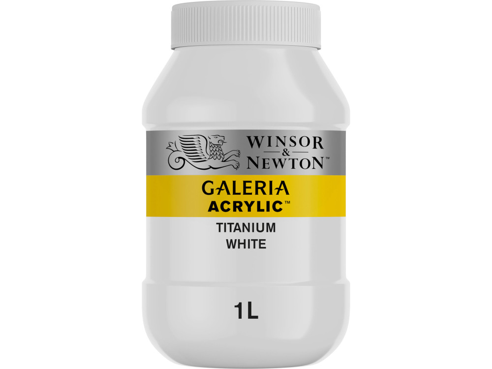 Farba akrylowa Galeria - Winsor & Newton - Titanium White, 1l